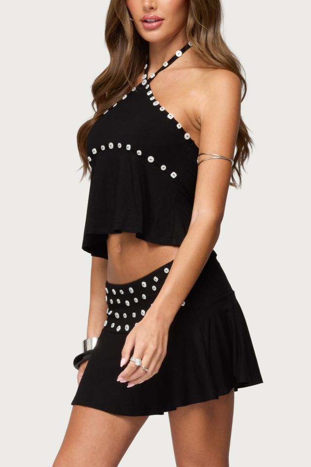 Edikted Kayce Button Mini Skirt #1