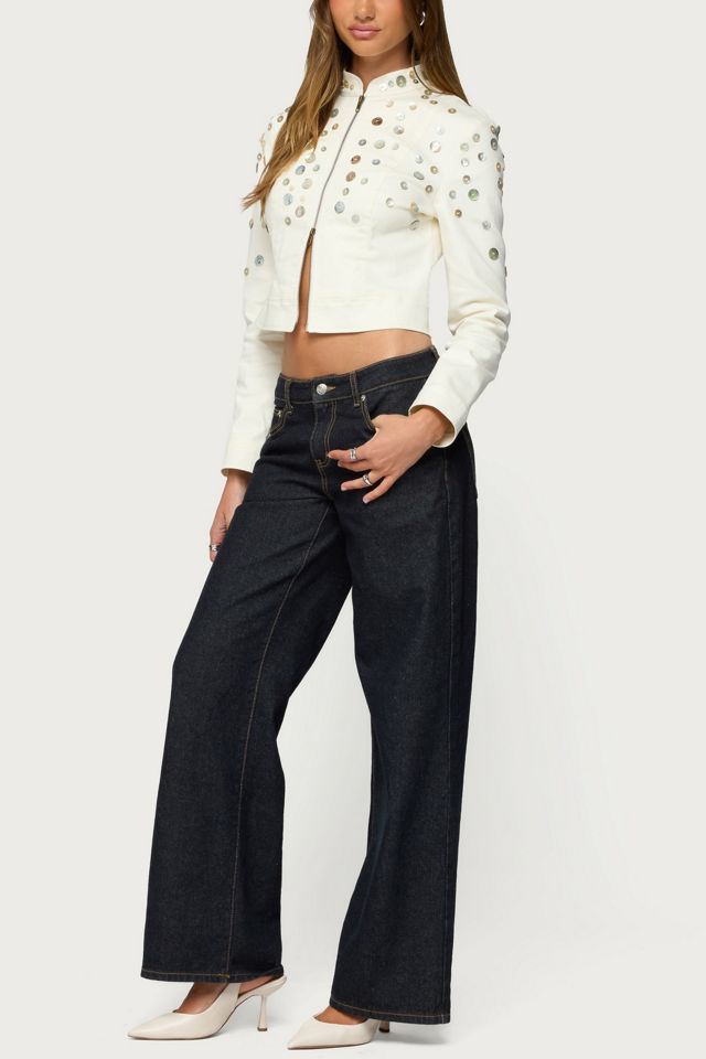 Edikted Elira Iridescent Fitted Jacket #1