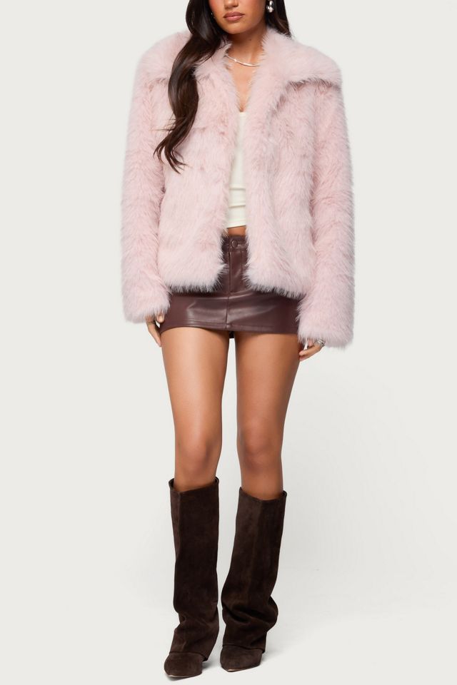 Edikted Noelle Oversized Faux Fur Jacket #1