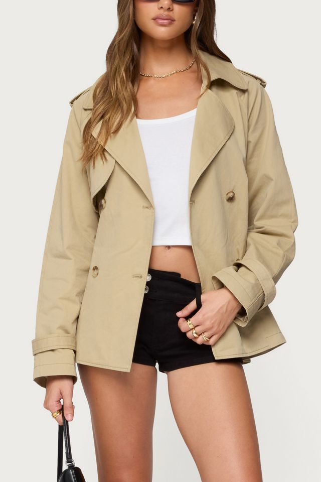 Edikted Tobie Raglan Trench Jacket #3