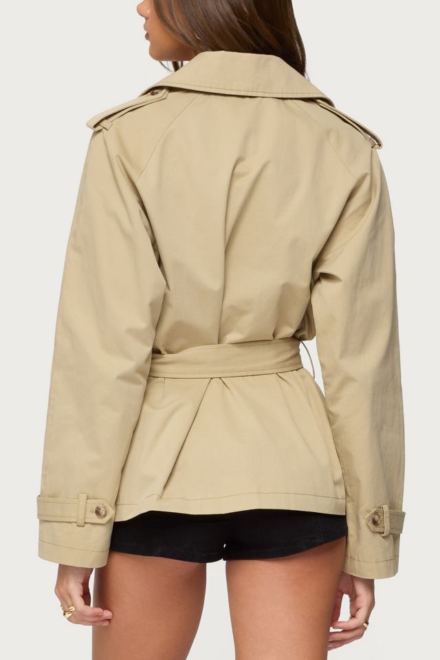 Edikted Tobie Raglan Trench Jacket #4