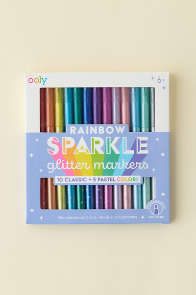 OOLY Rainbow Sparkle Glitter Marker Set