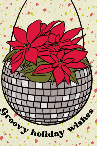 Boss Dotty Disco Planter Holiday Card