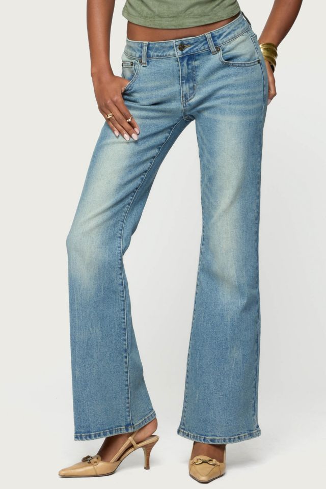 Edikted Jenni Washed Low Rise Flared Jeans #2