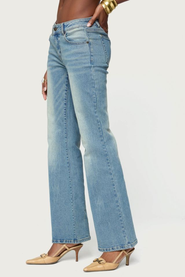Edikted Jenni Washed Low Rise Flared Jeans #3