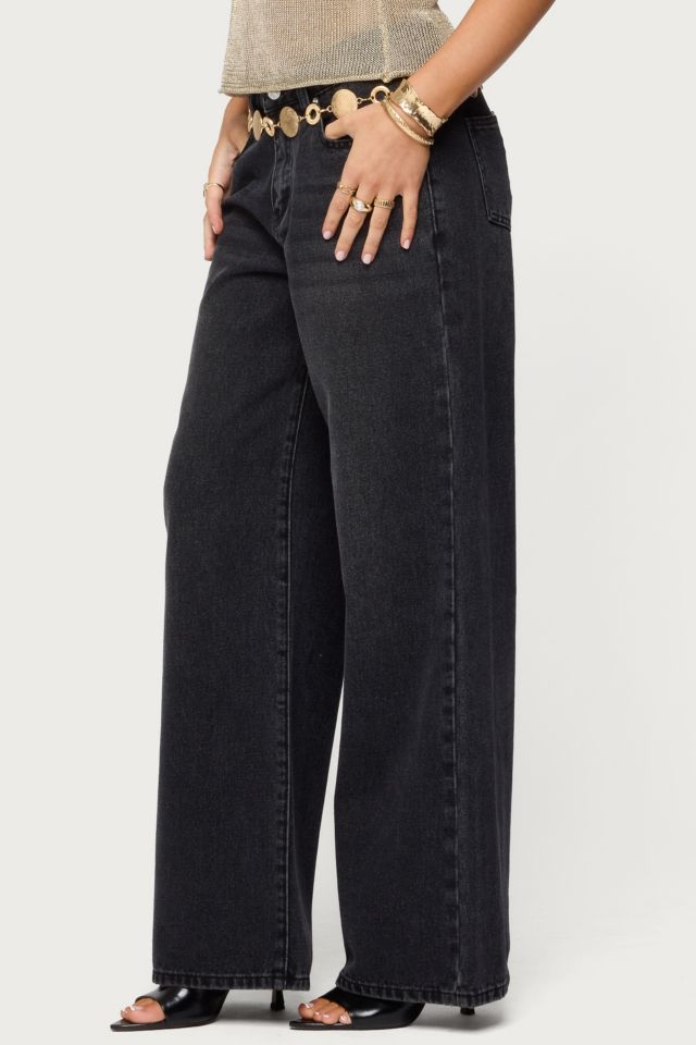 Edikted Ery Wide Leg Mid Rise Jeans #2