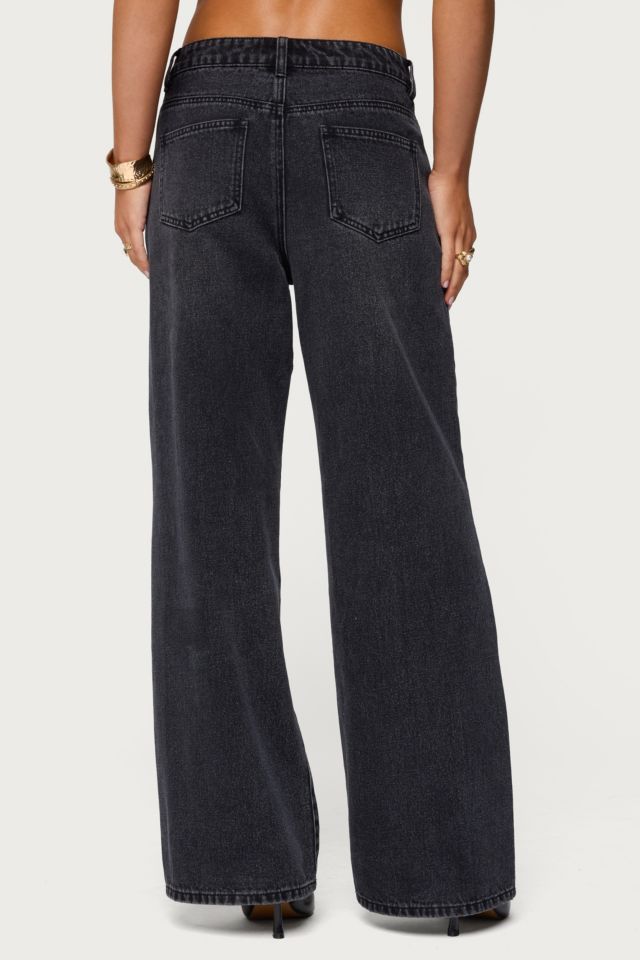 Edikted Ery Wide Leg Mid Rise Jeans #4