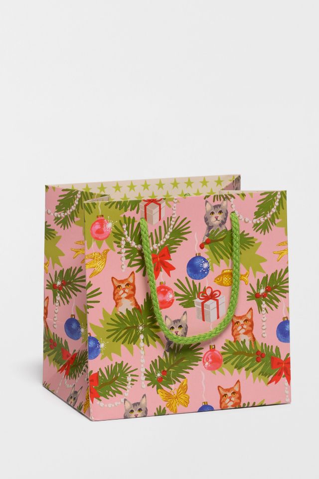 Red Cap Christmas Cats Gift Bag #1