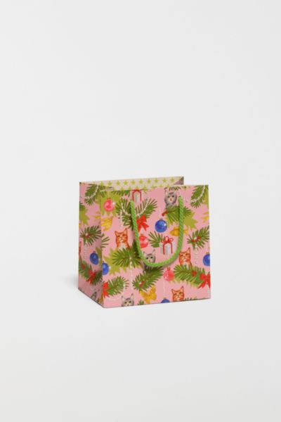 Red Cap Christmas Cats Gift Bag