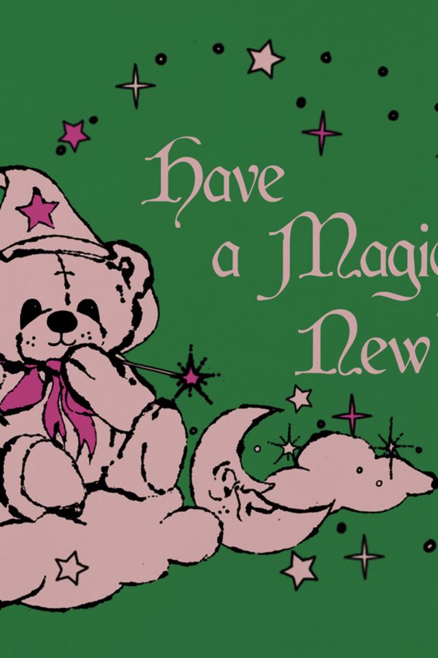 Red Cap Beary New Year Holiday Card #1