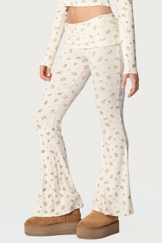 Edikted Bloom Baby Fold Over Flared Leggings #2