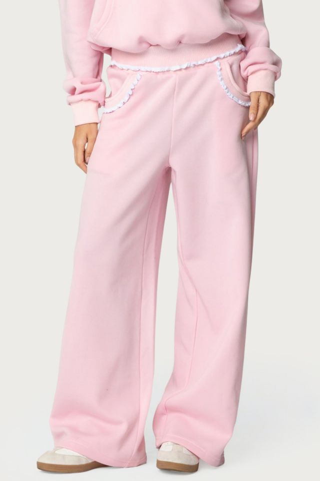 Edikted Ashtin Ruffle Trim Sweatpants #2