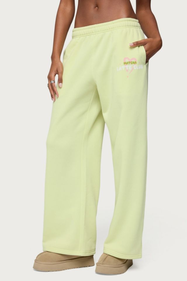 Edikted Matcha Lover Straight Leg Sweatpants #1