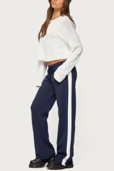 Edikted Autumn Cotton Blend Sweatpants In Blue