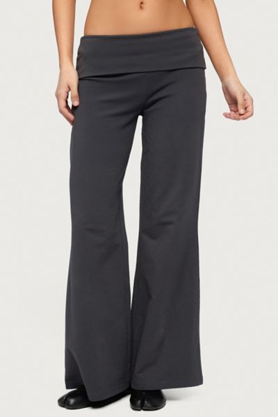 Edikted Petite Wide Leg Fold Over Pants