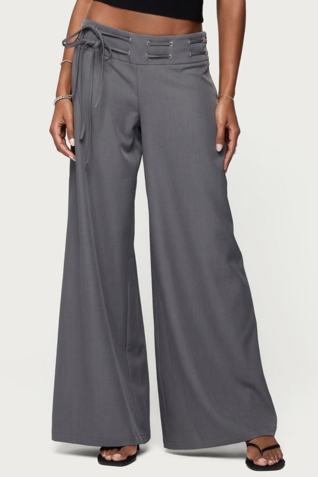 Edikted Willard Baggy Lace Up Belt Pants #2