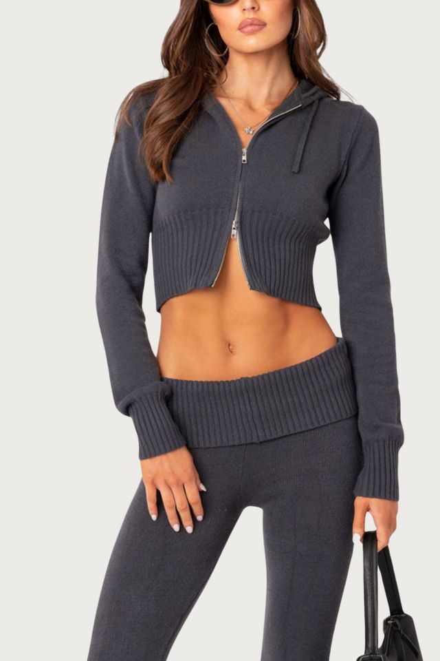 Edikted Desiree Knitted Hooded Cardigan #3