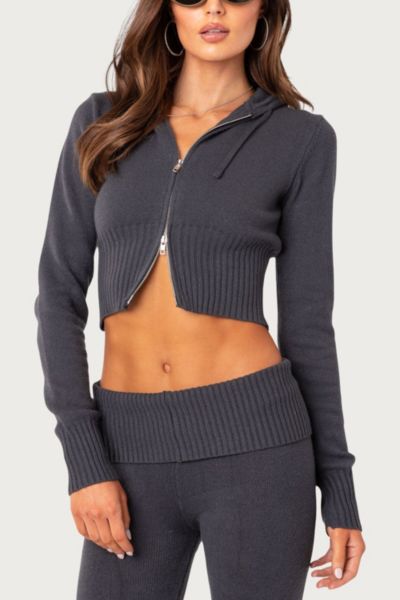 Edikted Desiree Knitted Hooded Cardigan