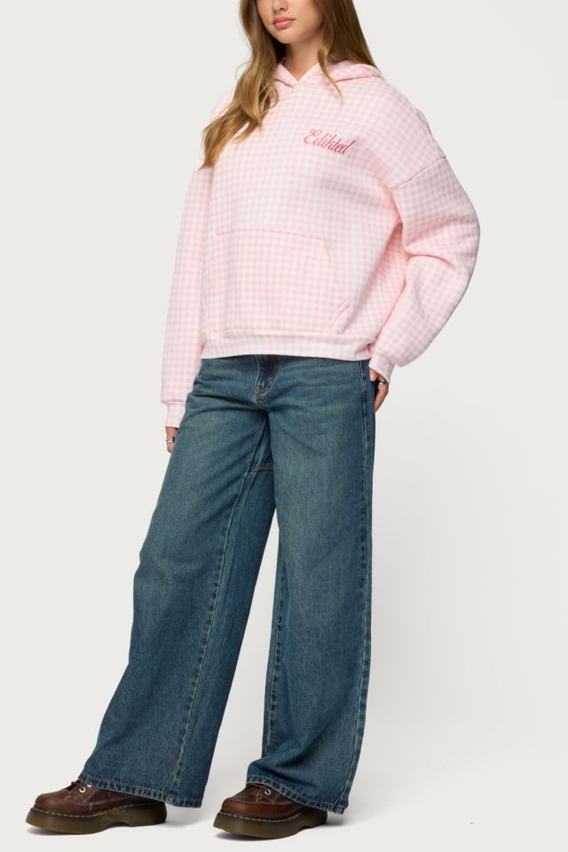 Edikted Edikted Gingham Oversized Hoodie #1