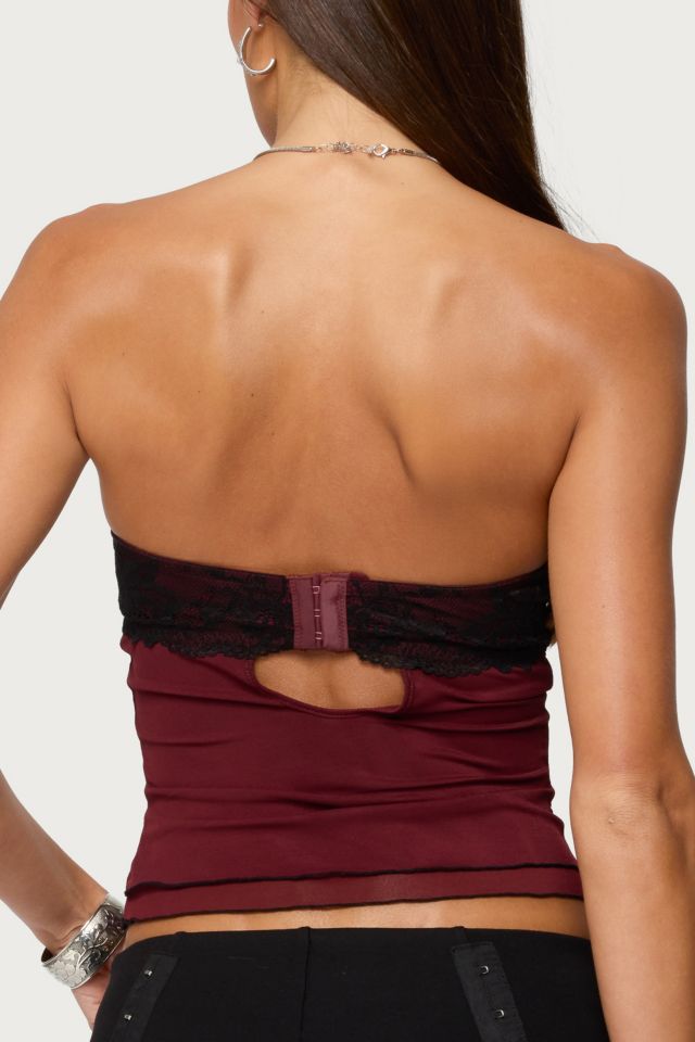 Edikted Contrast Lacey Mesh Bra Top #4