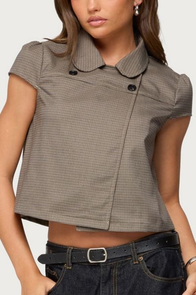 Edikted Haislee Plaid Tailored Shirt