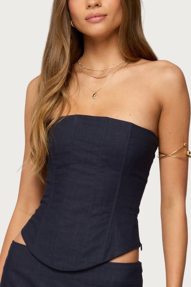 Edikted Rebel Linen Look Corset #1