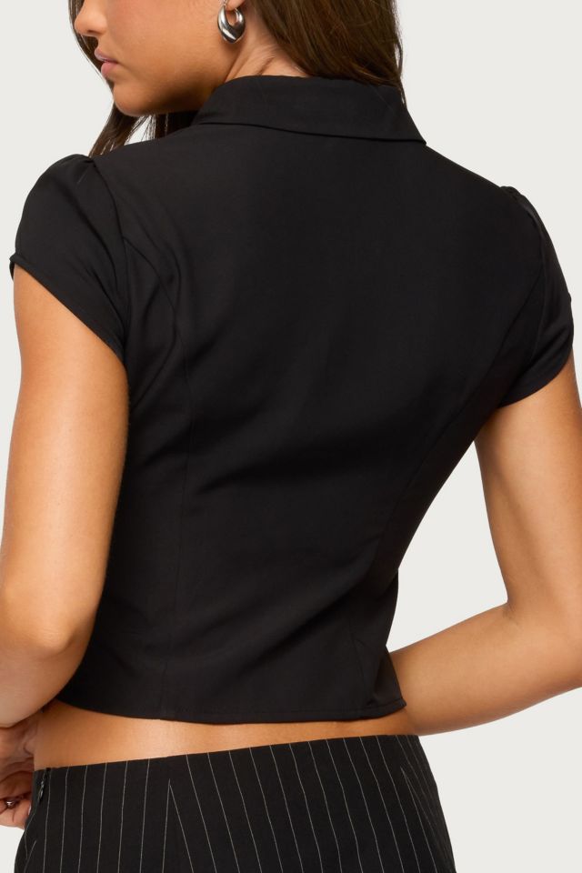 Edikted Myrna Cut Out Collar Top #4