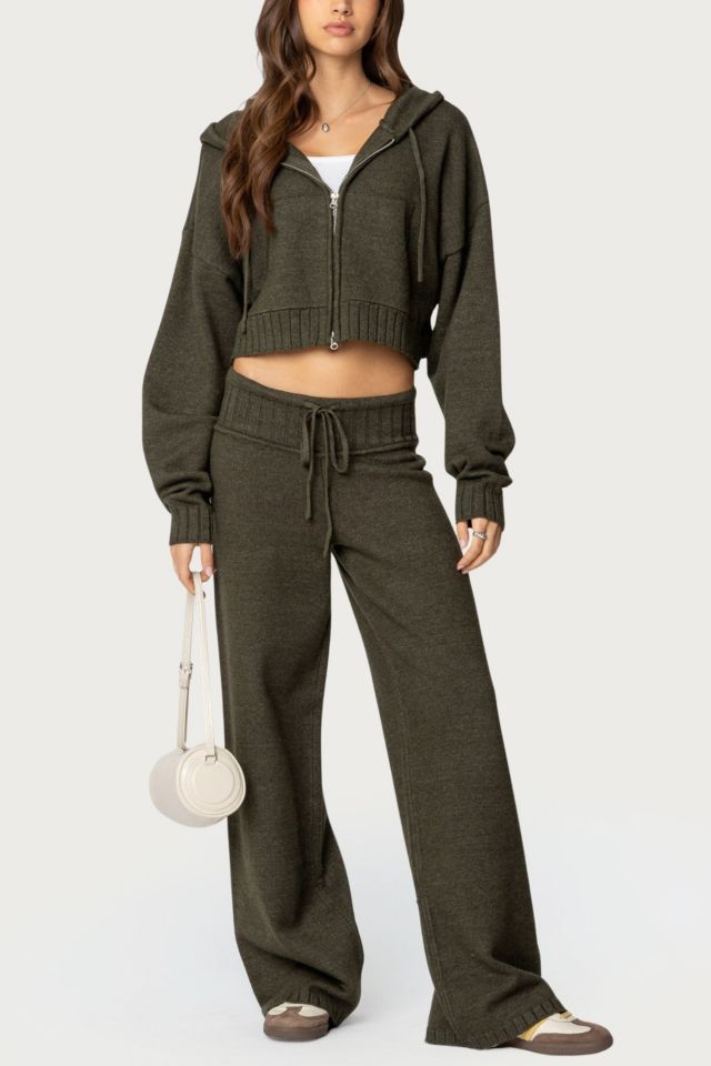 Edikted Russell Straight Leg Knit Pants #1