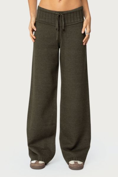 Edikted Russell Straight Leg Knit Pants
