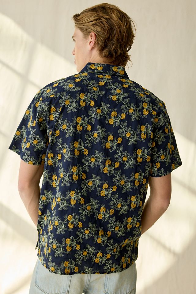 UO Floral Embroidered Short Sleeve Shirt #1