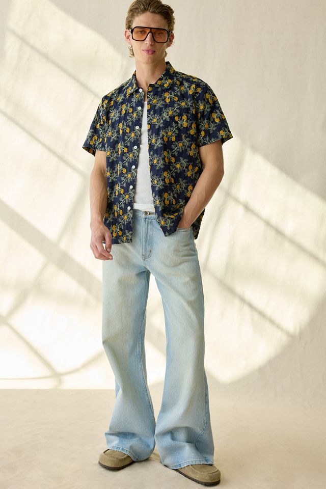 UO Floral Embroidered Short Sleeve Shirt #3