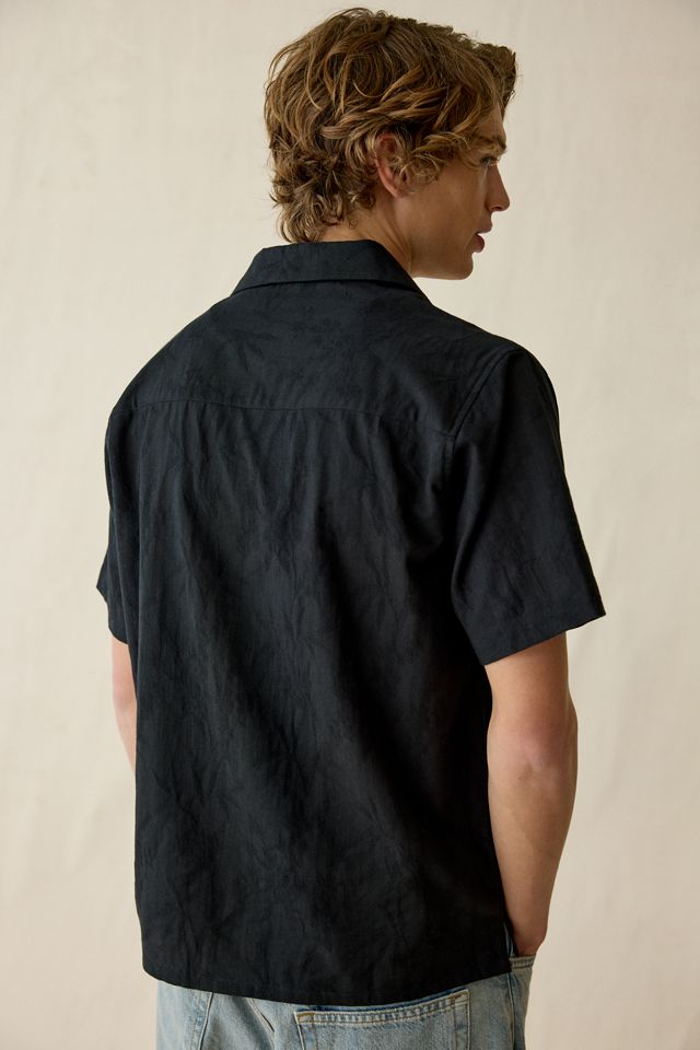 UO Tropical Tonal Embroidery Camp Collar Resort Shirt #1