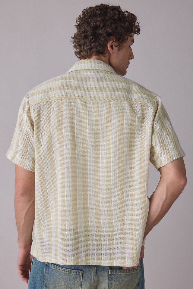 Chemise camp UO à larges rayures texturées #2