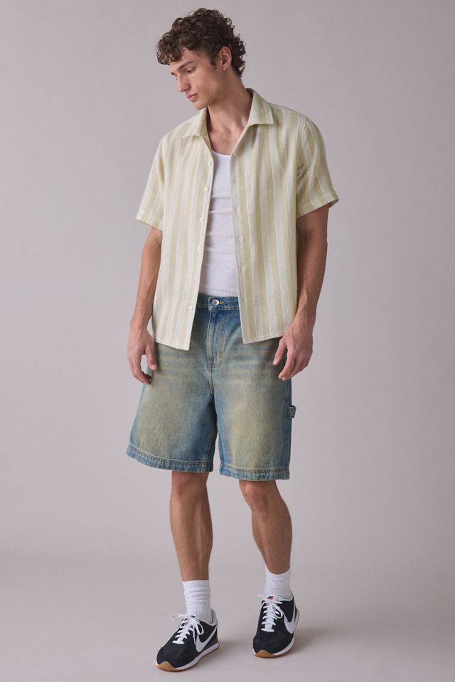 Chemise camp UO à larges rayures texturées #4