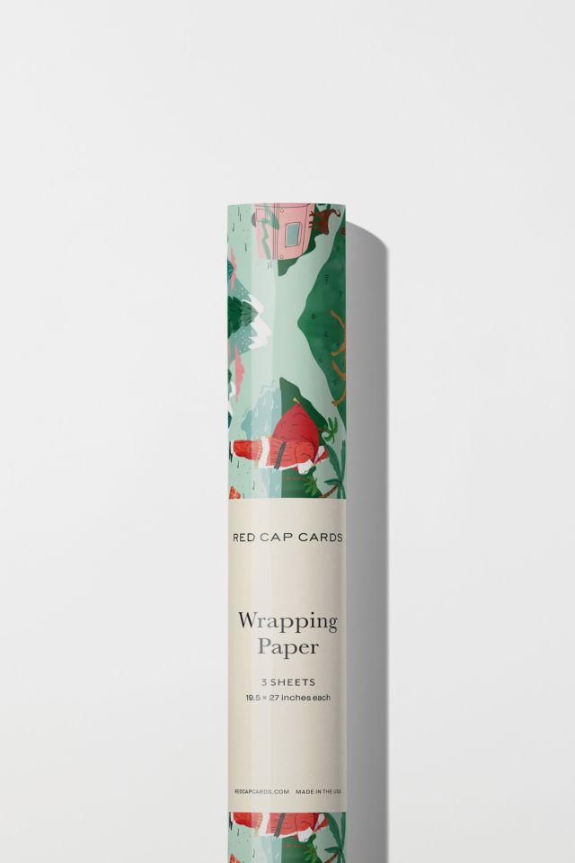 Red Cap Santa Camper Holiday Wrapping Paper #1