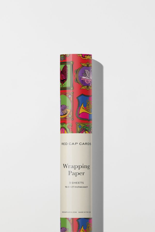 Red Cap 12 Days of Christmas Wrapping Paper #1