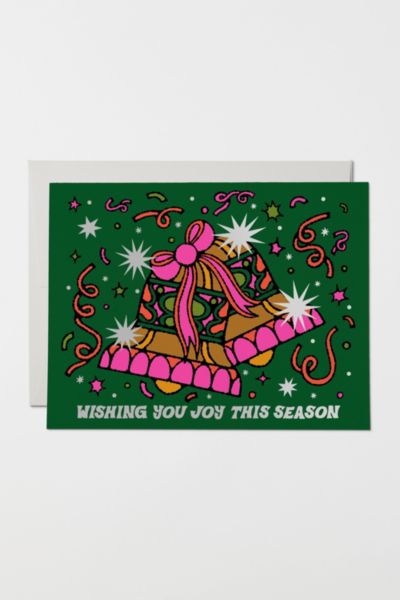 Red Cap Joy Bells Holiday Card