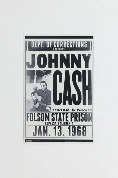 Johnny Cash Folsom State Prison Poster