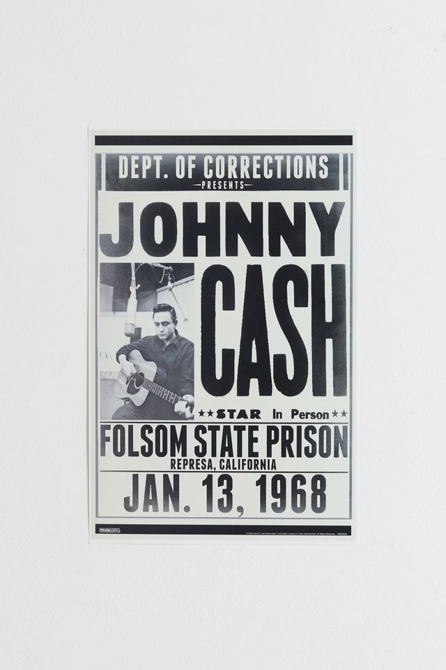 Johnny Cash Folsom State Prison Poster | Urban Outfitters