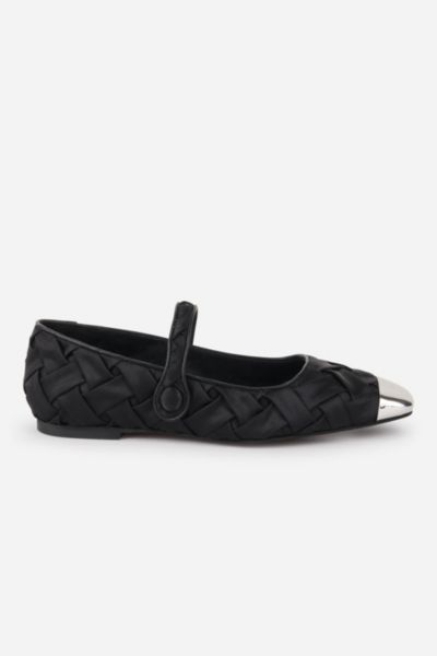 Intentionally Blank Ribbons Satin Braided Mary Jane Flat