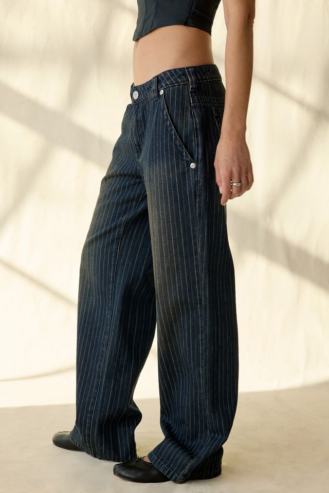 Abrand 99 Pinstripe Mega Baggy Low-Rise Jeans #2