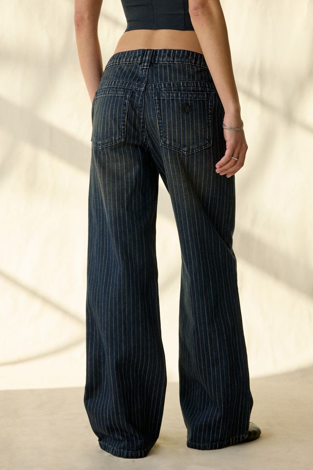 Abrand 99 Pinstripe Mega Baggy Low-Rise Jeans #3