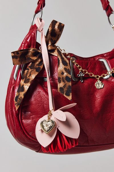 Superbloom Floral Faux Leather Bag Charm