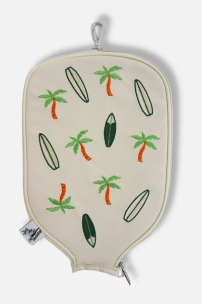 On Holiday Pickleball Leather Paddle Cover