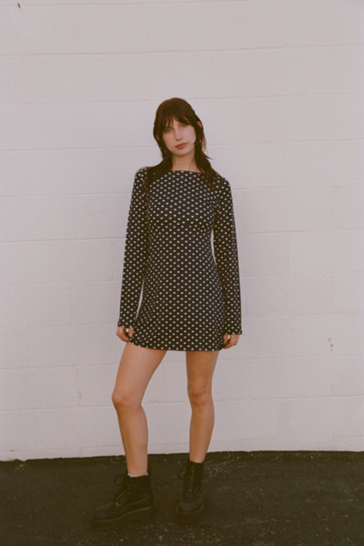 RAT BOI Boatneck Mini Dress