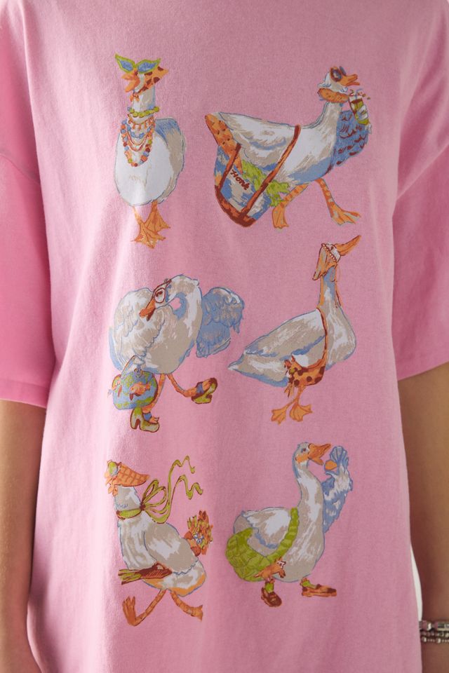 Robe t-shirt surdimensionnée à graphique Sweet Springtime #3