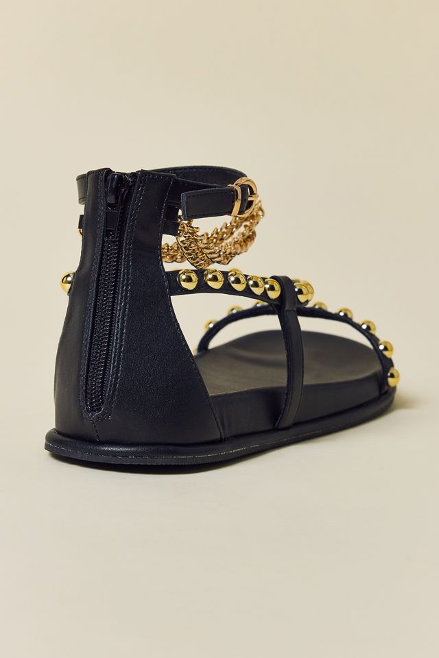 Azalea Wang Gattaca Gold Studded Sandals #3