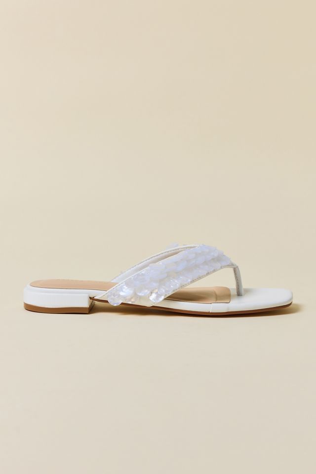 Azalea Wang Pearlia Paillette Thong Sandals #2