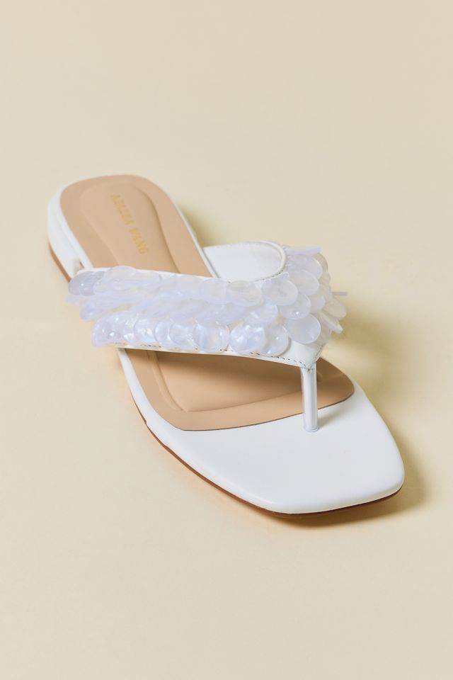 Azalea Wang Pearlia Paillette Thong Sandals #3