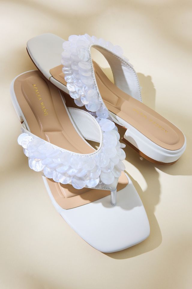 Azalea Wang Pearlia Paillette Thong Sandals #4